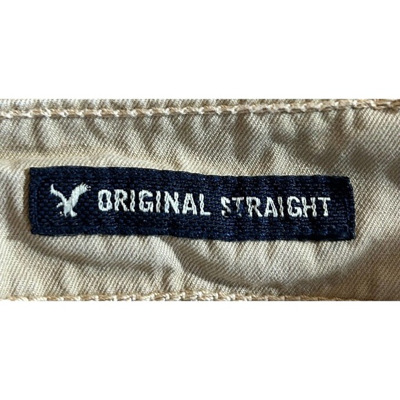 American Eagle Pants Mens 29X32 Tan Actual 29X30 Original Straight Made to Last - Picture 11 of 13